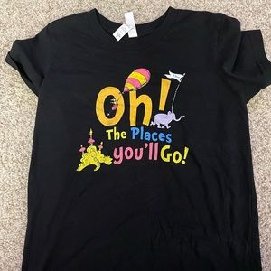 Girls size Med 10-12 oh the places you’ll go short sleeve shirt
